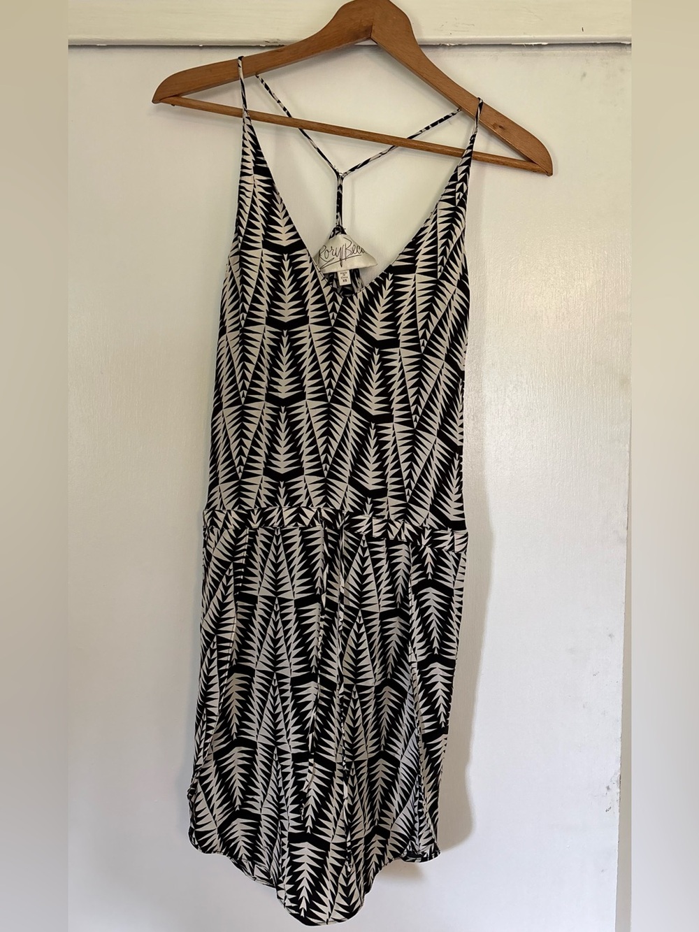 Rory Beca Dress 100% Silk Size XS Black and White Pattern